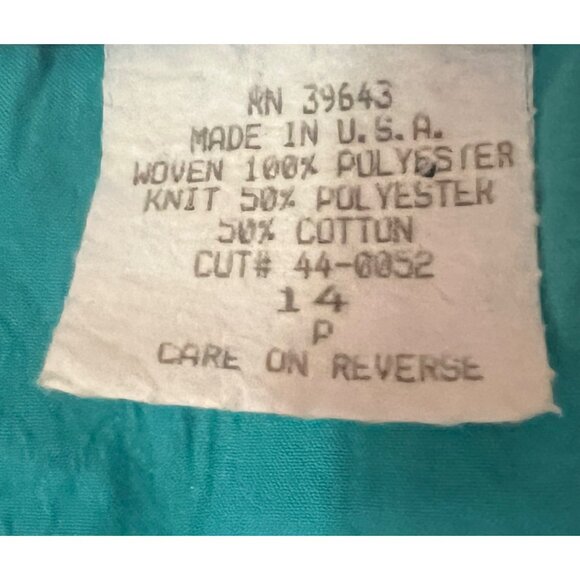 Vintage Cape Cod Petites Track Shirt Sz 14 (Large) Retro Collared 80's Blouse - Picture 3 of 11